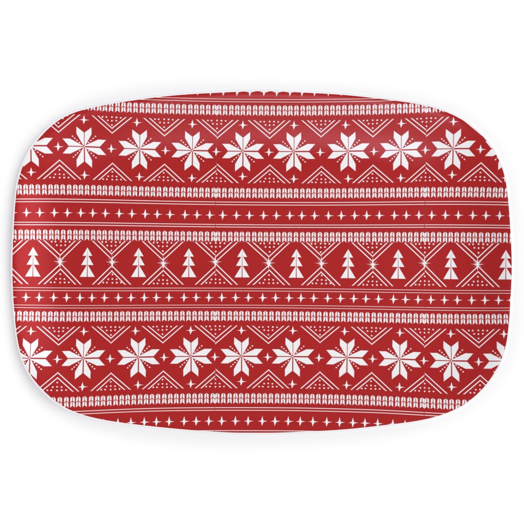Nordic Sweater - Red Serving Platter, Red