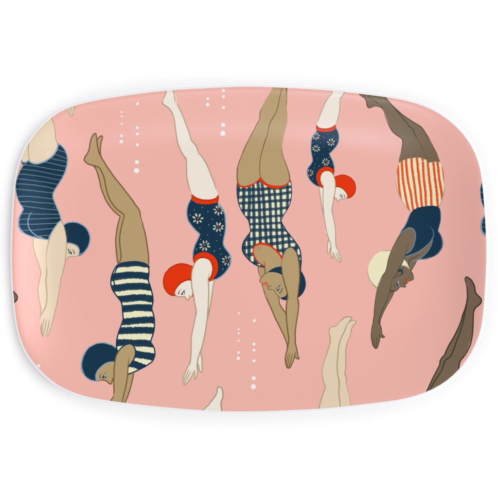 Lady Divers Pink Serving Platter Shutterfly