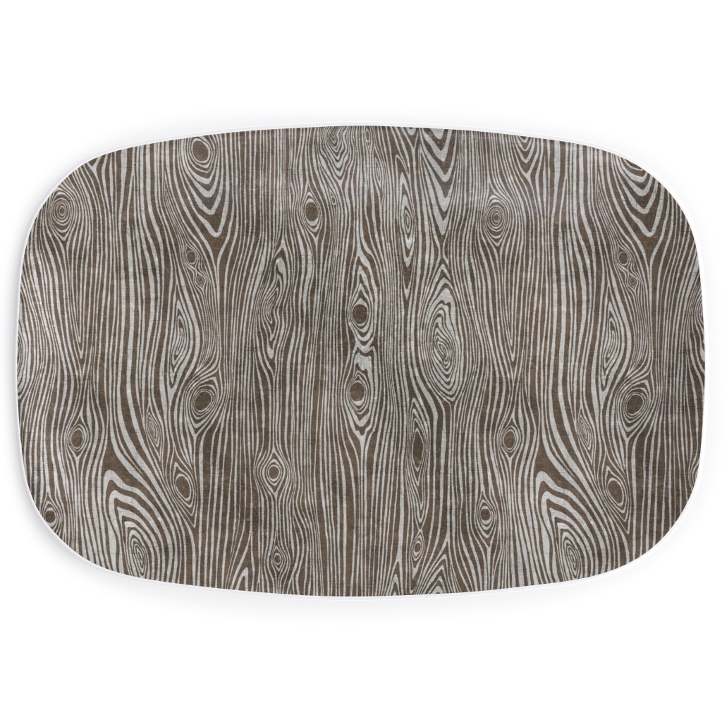 Woodgrain Driftwood Serving Platter, Brown