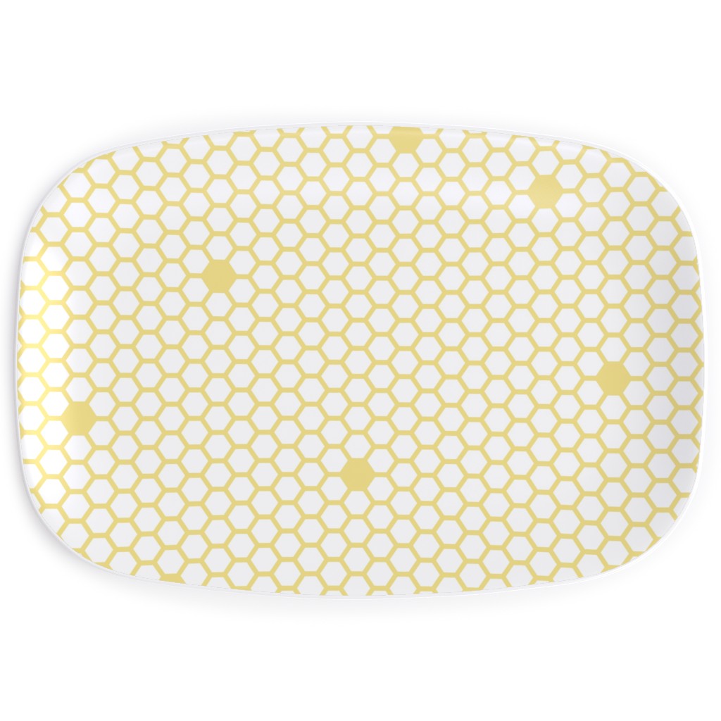 Honeycomb - Sugared Spring - Yellow Serving Platter, Yellow