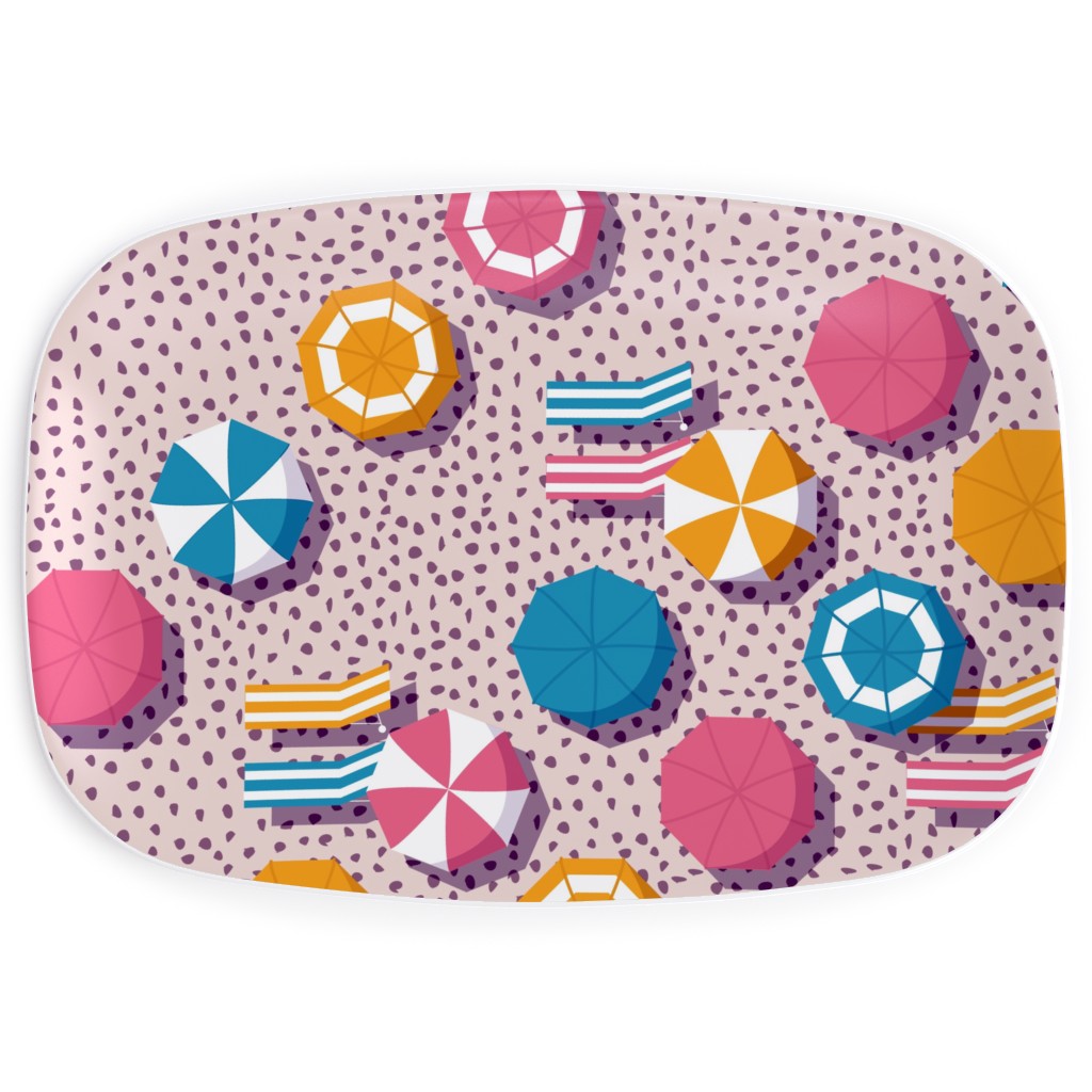 My Summer Vacay - Pink Serving Platter, Pink, Bright Pink