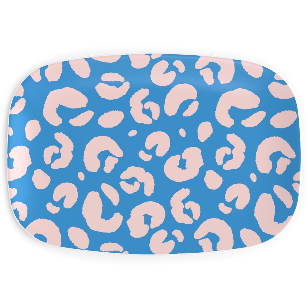 Jaguar Spots - Blue Serving Platter, Blue, True Blue
