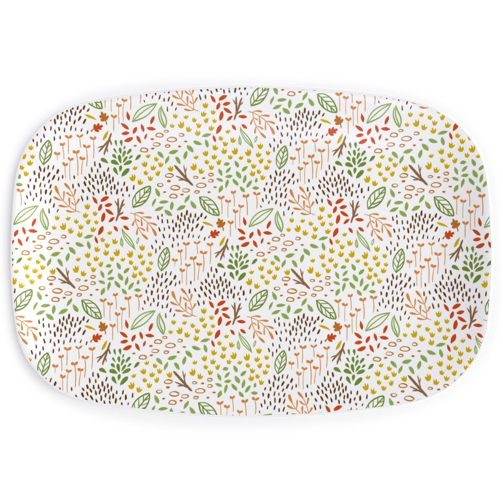 Tiny Leaves - Multi Serving Platter, Multicolor