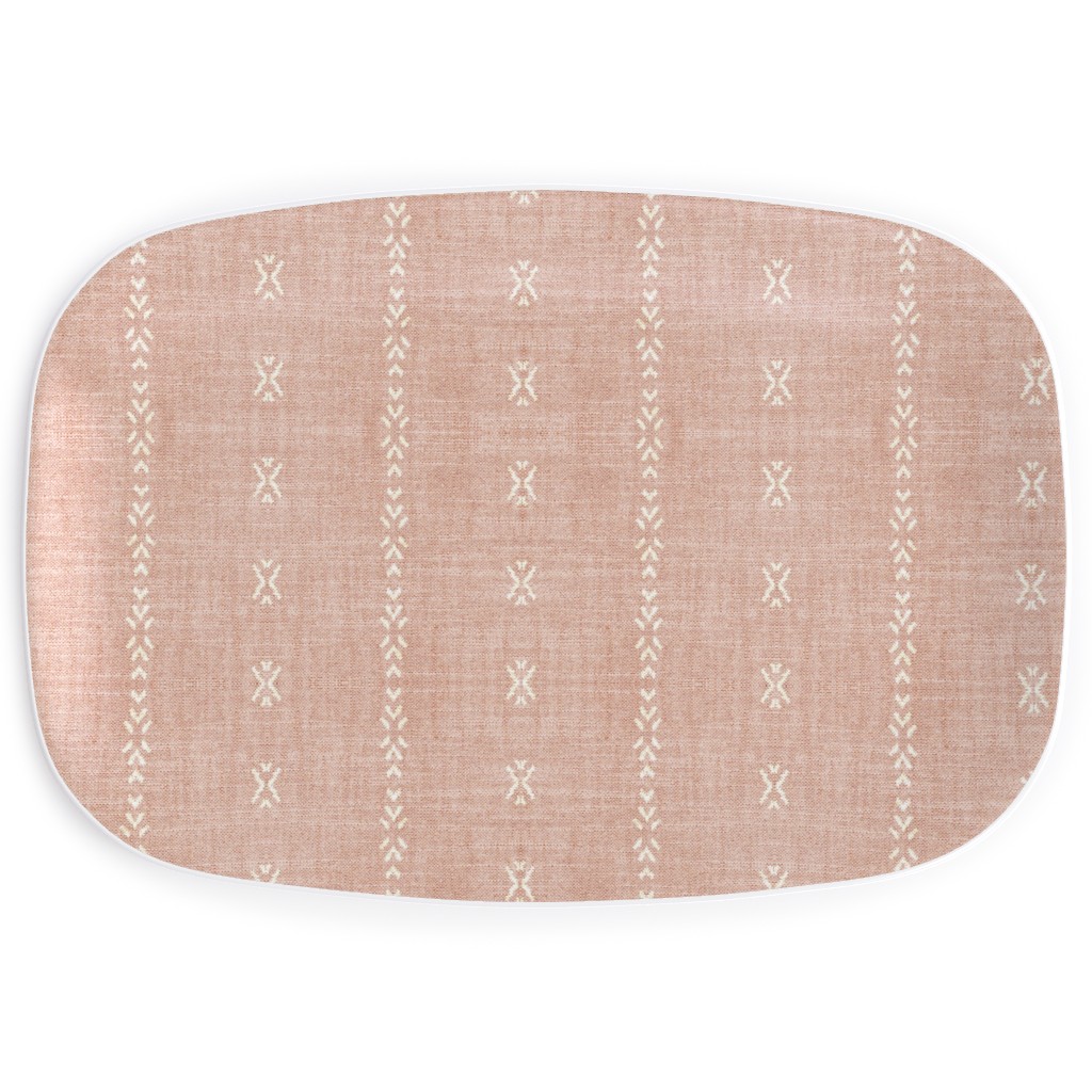 Playa Tribal Stripe - Pink Serving Platter, Pink