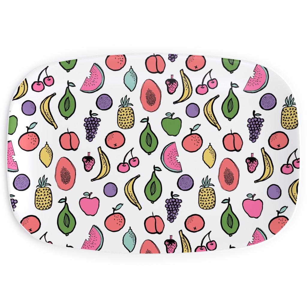 Summer Fruits Multi on White Serving Platter Shutterfly