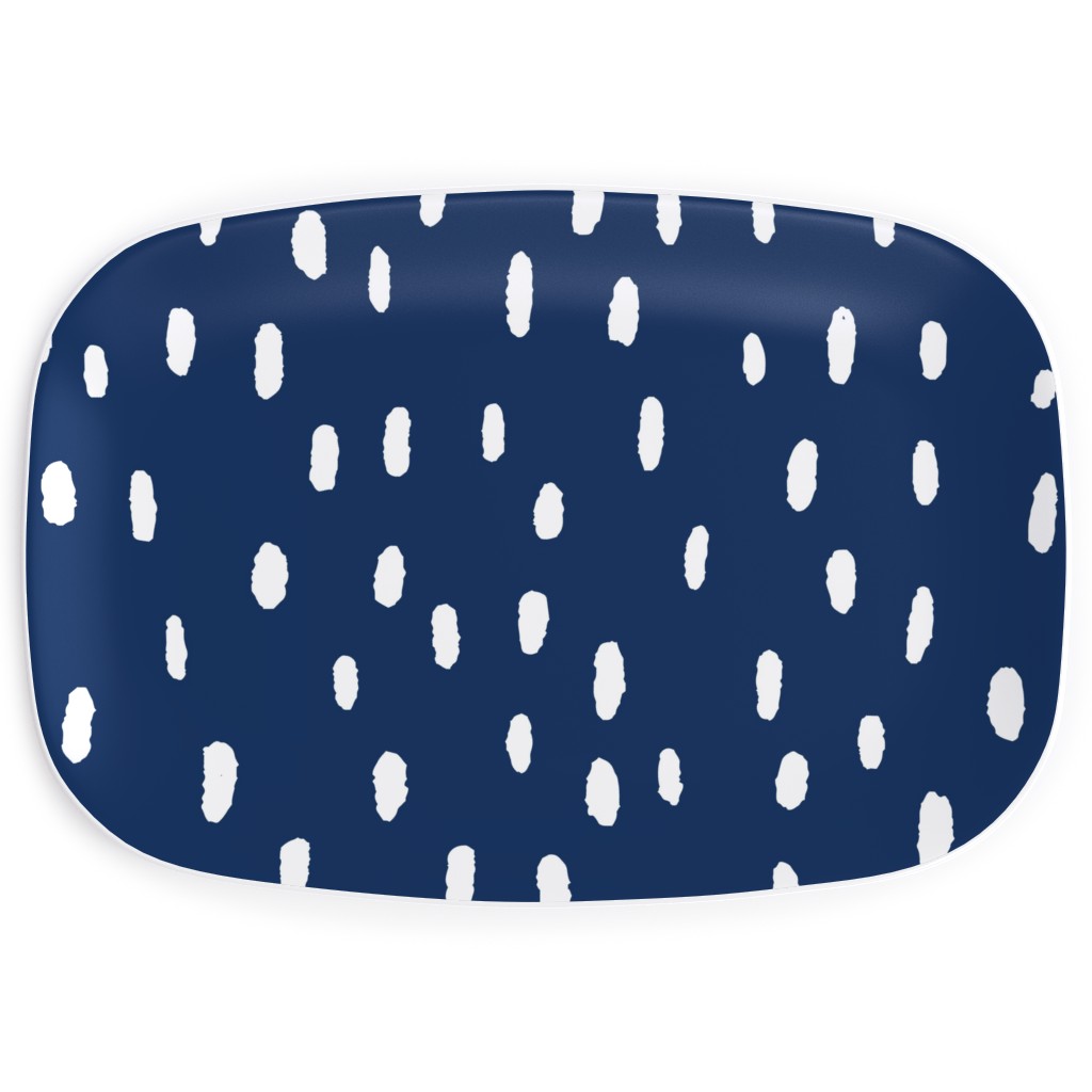 Confetti Dot - Night Serving Platter, Blue