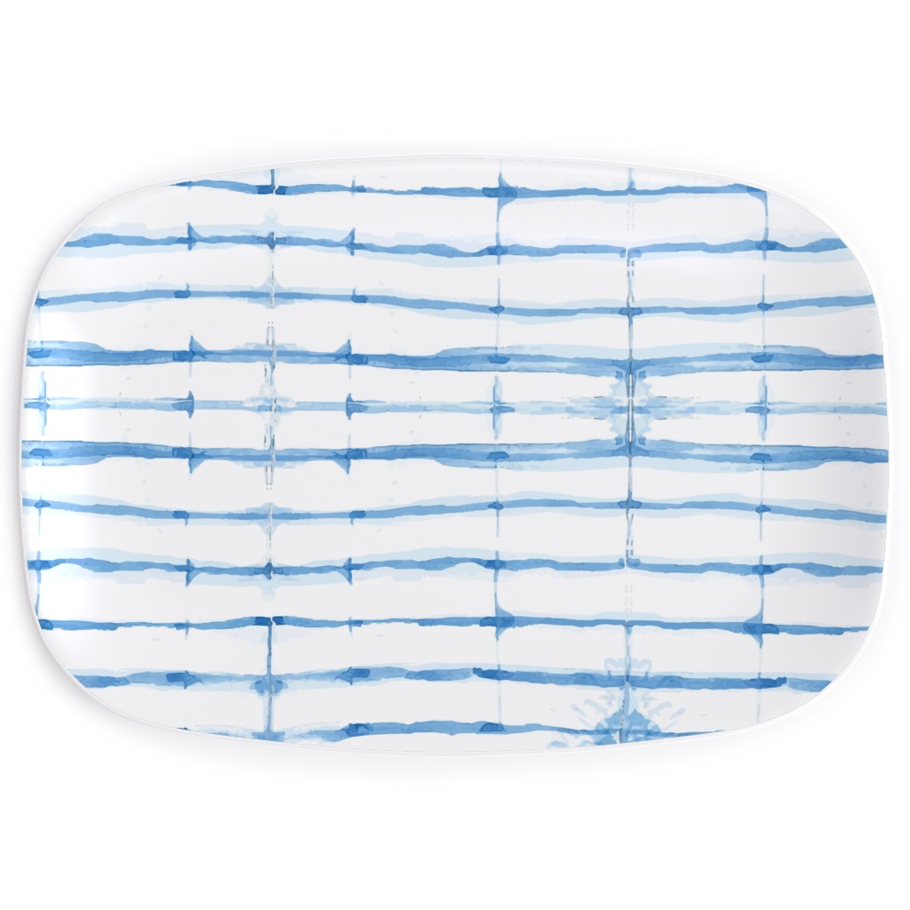 Shibori - Blue Serving Platter, Blue