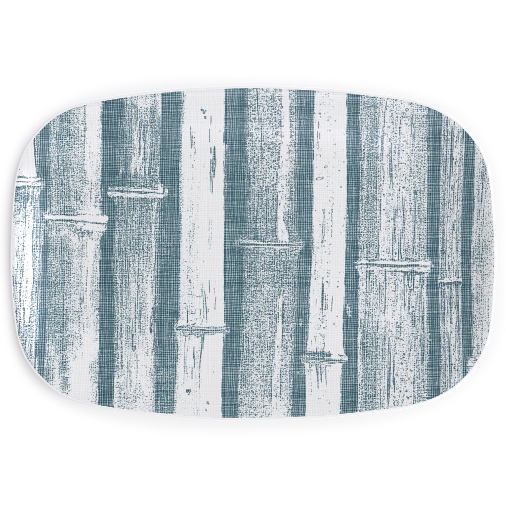 Bamboo - Grey Serving Platter, Blue