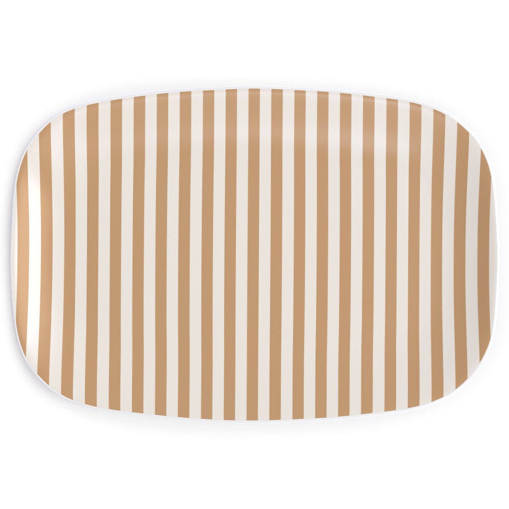 Palomino Stripe - Neutral Serving Platter, Yellow, Classic Yellow