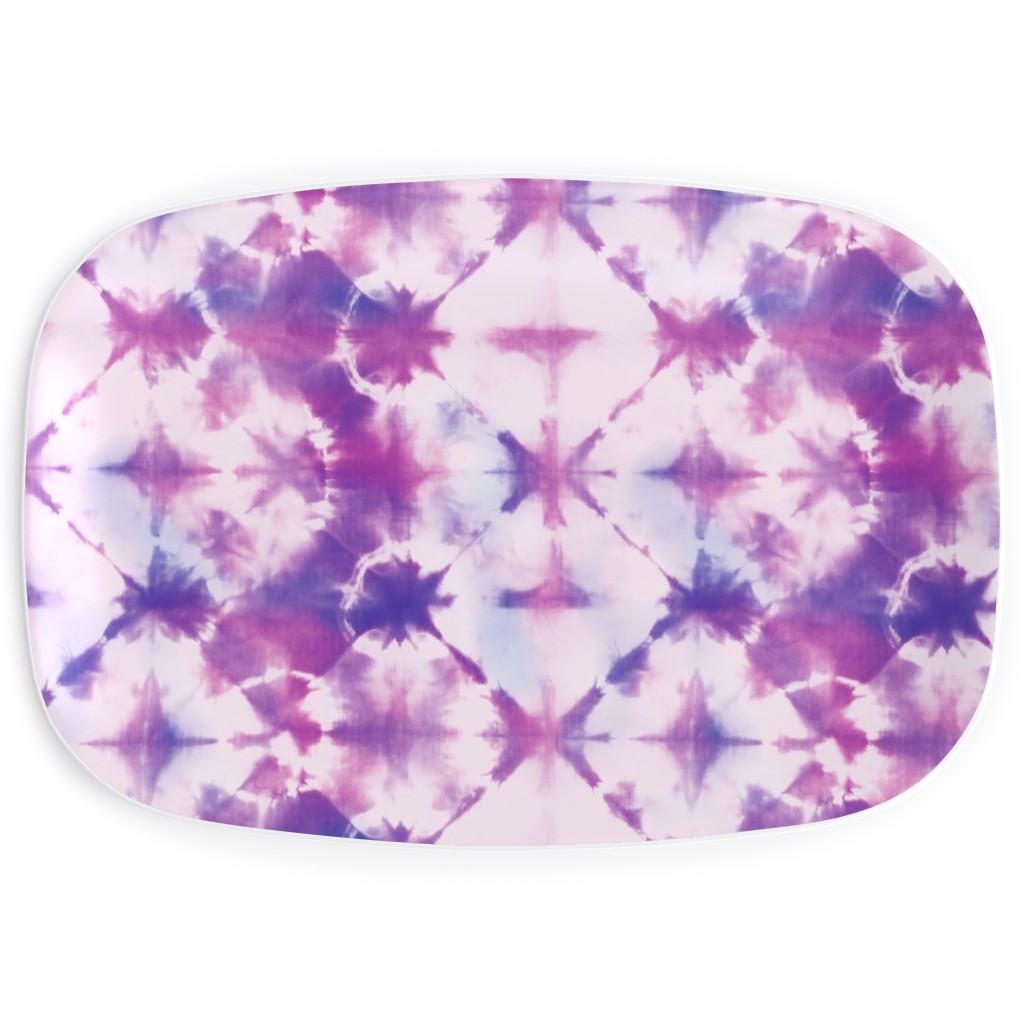 Tie-Dye - Purple and Pink Serving Platter, Purple, Purple