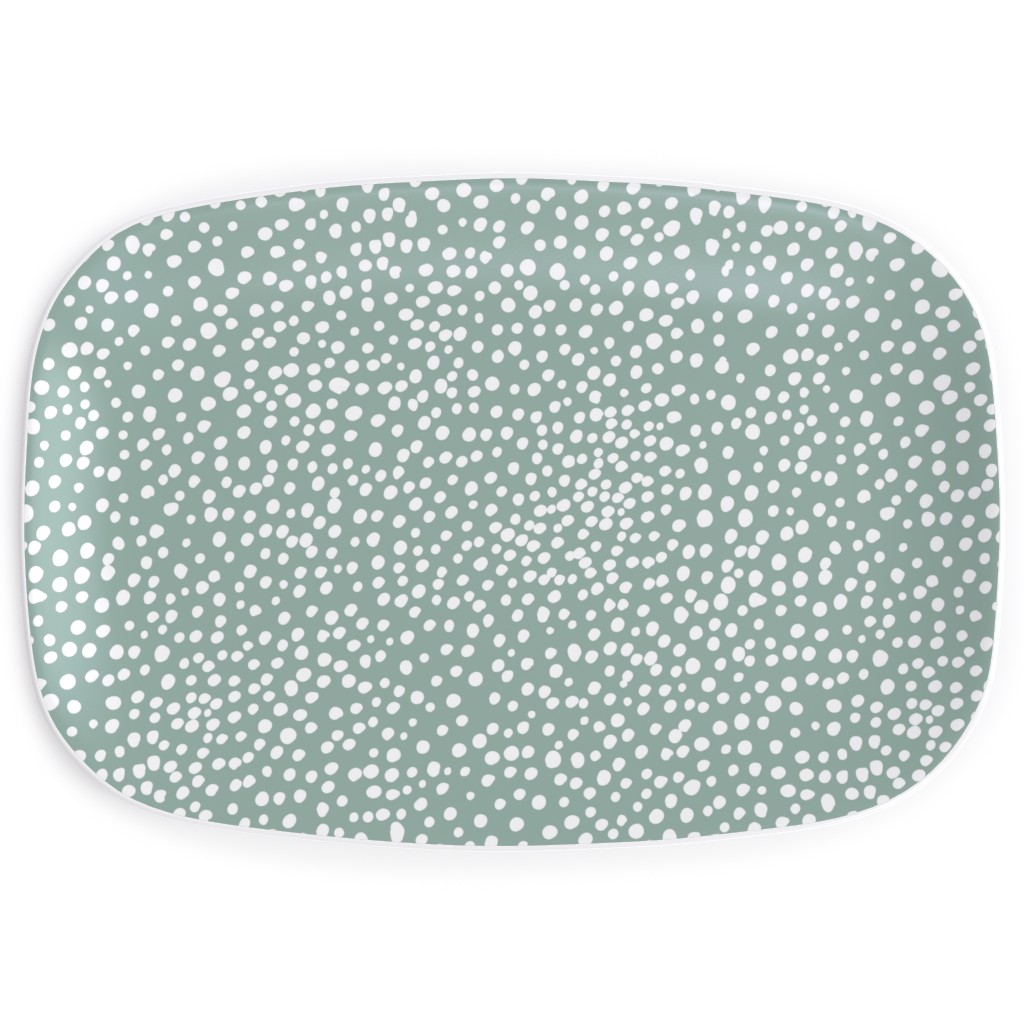 Cheetah - Sage Green Serving Platter, Green, Classic Green