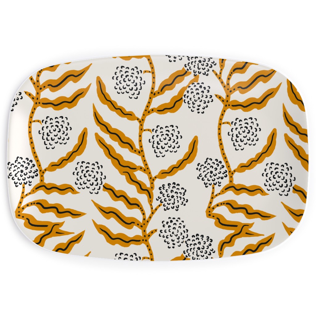 La Ville Vine Serving Platter, Yellow