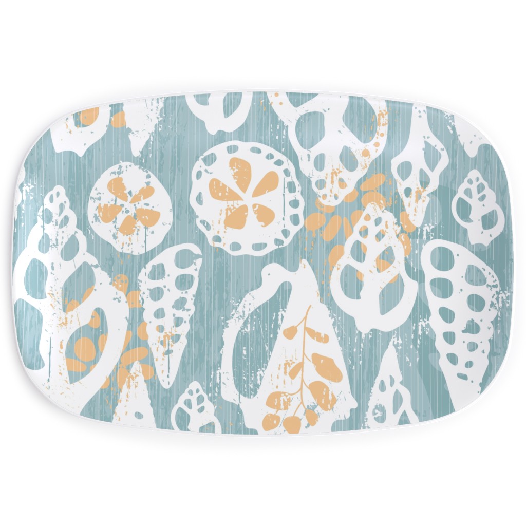 Beach Sunrise - Blue Serving Platter, Blue