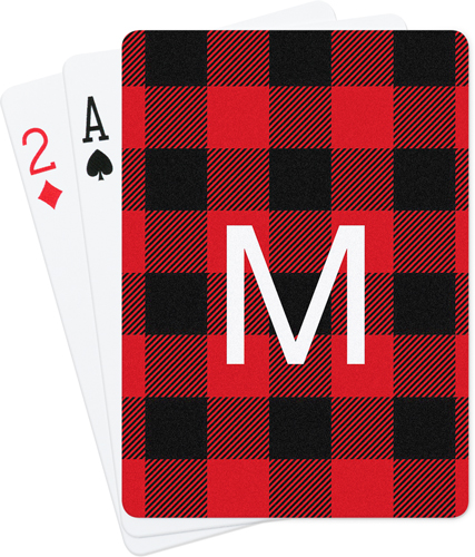 Buffalo Plaid Custom Text Playing Cards, Multicolor