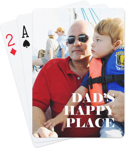 Classic Happy Place Playing Cards, White, white