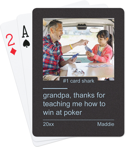 Memory Card Playing Cards, Gray, charcoal