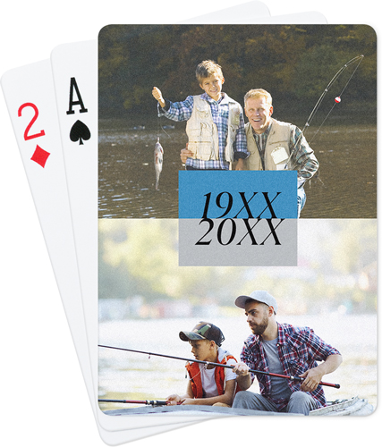 Then and Now Playing Cards, Blue, cornflower