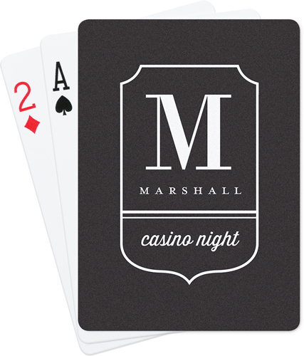 Casino Night Playing Cards, Gray