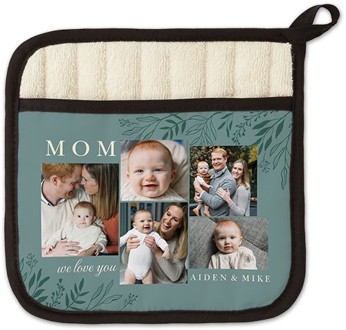 Foliage Love Pot Holder, Blue, cedar