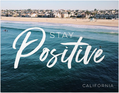 Stay Positive Premium Poster, White
