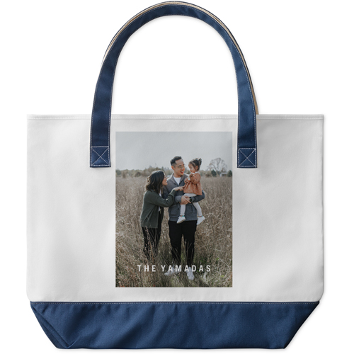 Photo Gallery Large Tote, Navy, Photo Personalization, Large Tote, Multicolor