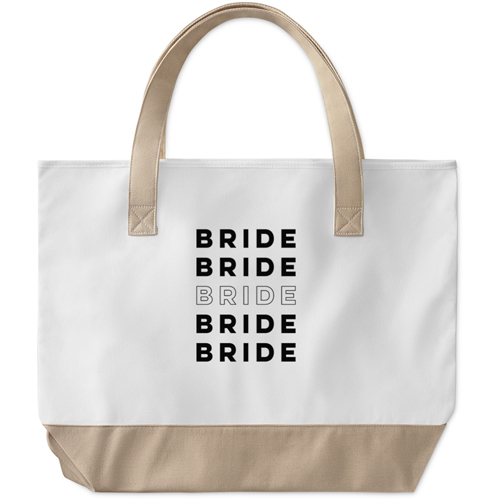 Bride Repeat Large Tote, Beige, Photo Personalization, Large Tote, Multicolor