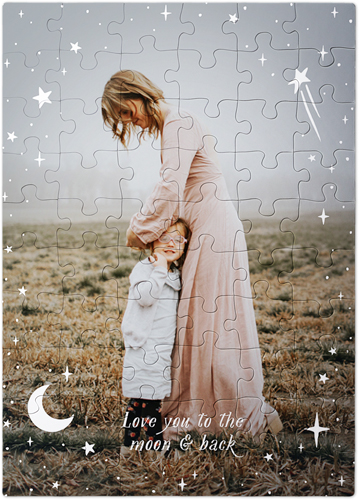 Moon And Stars Overlay Puzzle, Puzzle Board, 60 pieces, Rectangle, Puzzle, White