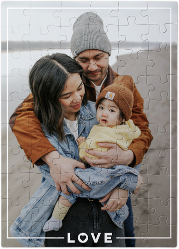 Bold Love Border Puzzle, Puzzle Board, 60 pieces, Rectangle, Puzzle, White, white