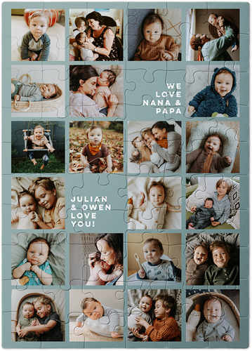 Grid Gallery Portrait Puzzle, Puzzle Board, 60 pieces, Rectangle, Puzzle, Multicolor, multi