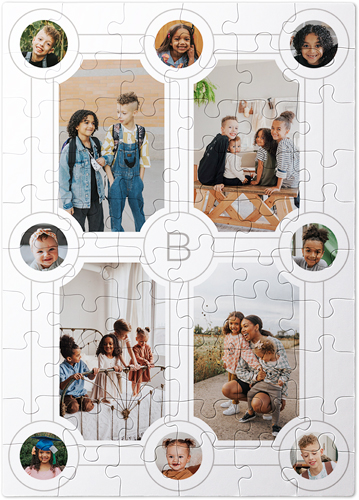 Vintage Family Tree Puzzle, Puzzle Board, 60 pieces, Rectangle, Puzzle, White, white