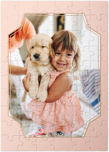 Unique Shape Puzzle, Puzzle Board, 60 pieces, Rectangle, Puzzle, Brown, sap
