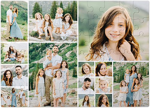 Photo Gallery Collage Puzzle, Puzzle Board, 60 pieces, Rectangle Ornament, Puzzle, Multicolor