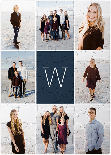 Gallery Monogram Portrait Puzzle, Puzzle Board, 60 pieces, Rectangle, Puzzle, Multicolor, multi