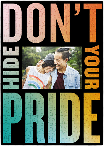 Don't Hide Your Pride Puzzle, Puzzle Board, 252 pieces, Rectangle Ornament, Puzzle, Black