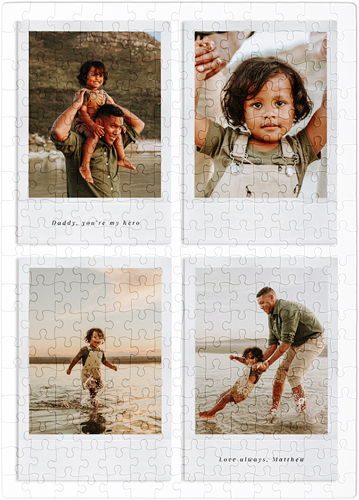 Simple Photo Frames Puzzle, Puzzle Board, 252 pieces, Rectangle, Puzzle, White, white