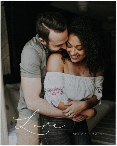 Fine Love Script Portrait Puzzle, Puzzle Board, 520 pieces, Rectangle, Puzzle, White, white