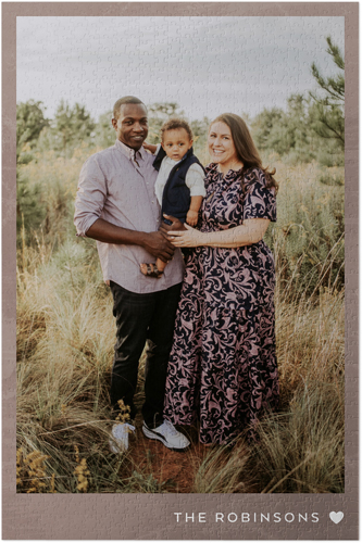 Modern Name Heart Puzzle, Puzzle Board, 1014 pieces, Rectangle, Puzzle, Brown, sap