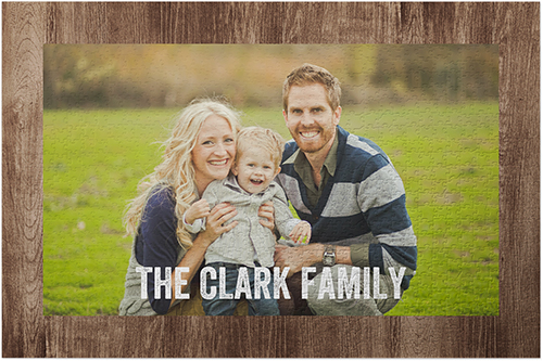 Printed Weathered Faux Wood Landscape Puzzle, Puzzle Board, 1014 pieces, Rectangle, Puzzle, Brown, brown