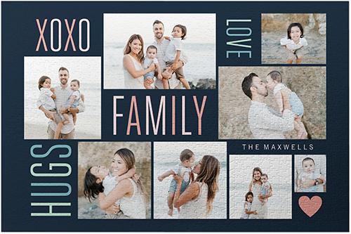 Watercolor Family Love Hugs Puzzle, Puzzle Board, 1014 pieces, Rectangle, Puzzle, Black, silhouette