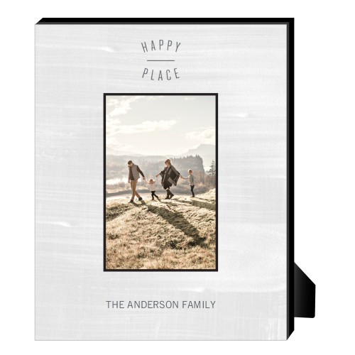 Happy Place Personalized Frame, - No photo insert, 8x10, White