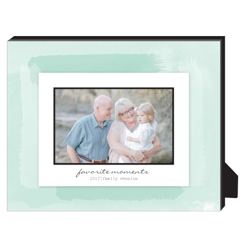 Brush Stroke Border Personalized Frame, - No photo insert, 8x10, Green