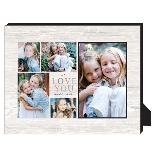 We Love You Rustic Personalized Frame, - No photo insert, 8x10, Brown