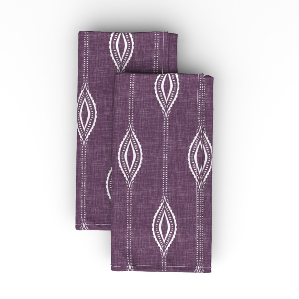 Diamant� - Eggplant Cloth Napkin, Longleaf Sateen Grand, Purple