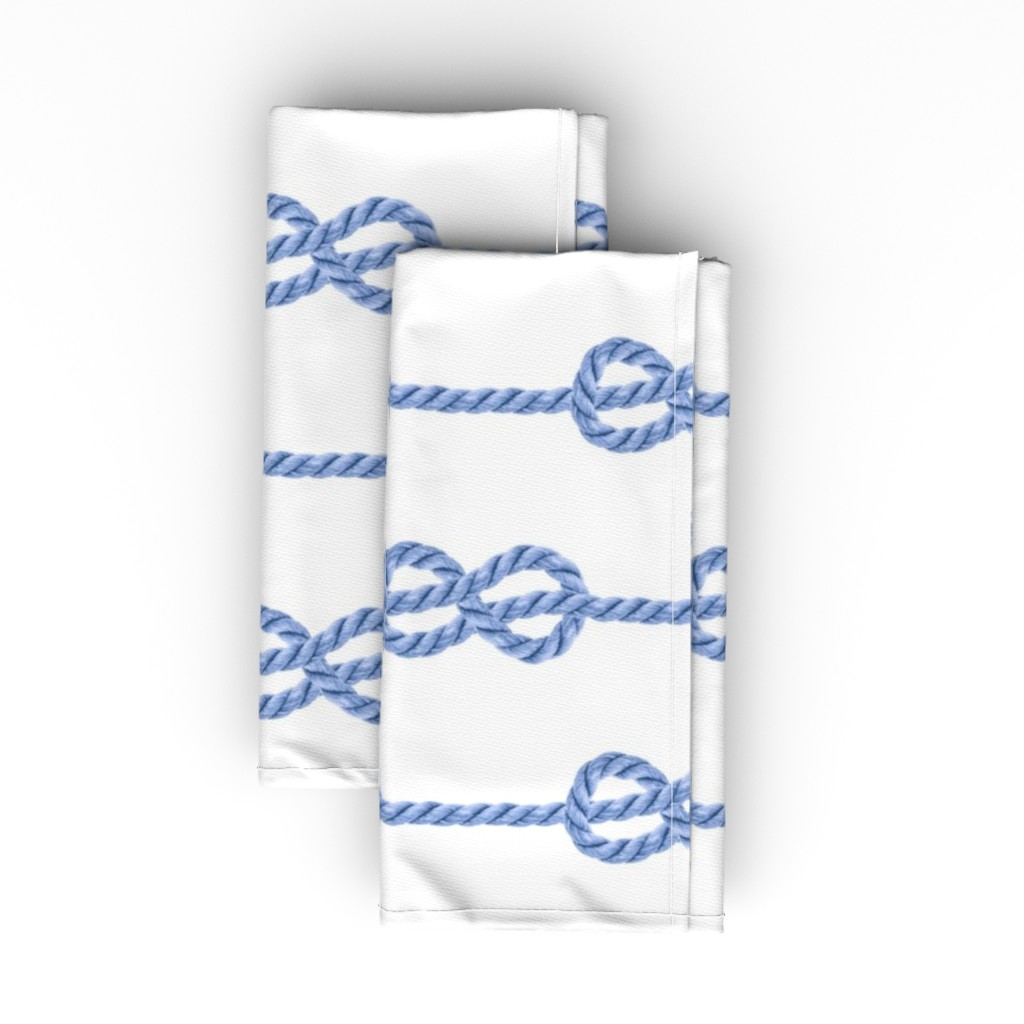 Nautical Rope Knots - Blue Cloth Napkin, Longleaf Sateen Grand, Blue
