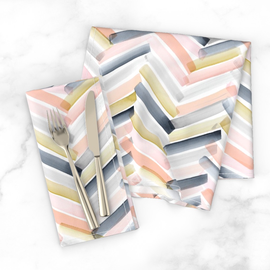 Chevron Blush and Navy Cloth Napkin Shutterfly