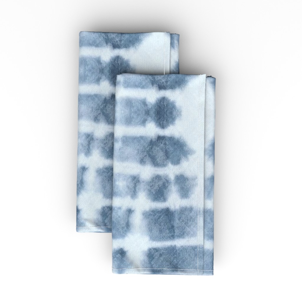 Kanoko Shibori Tie Dye - Blue Cloth Napkin, Longleaf Sateen Grand, Blue