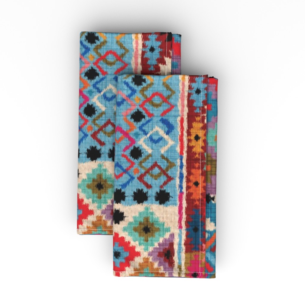 Kilim Ikat - Multi Cloth Napkin, Longleaf Sateen Grand, Multicolor