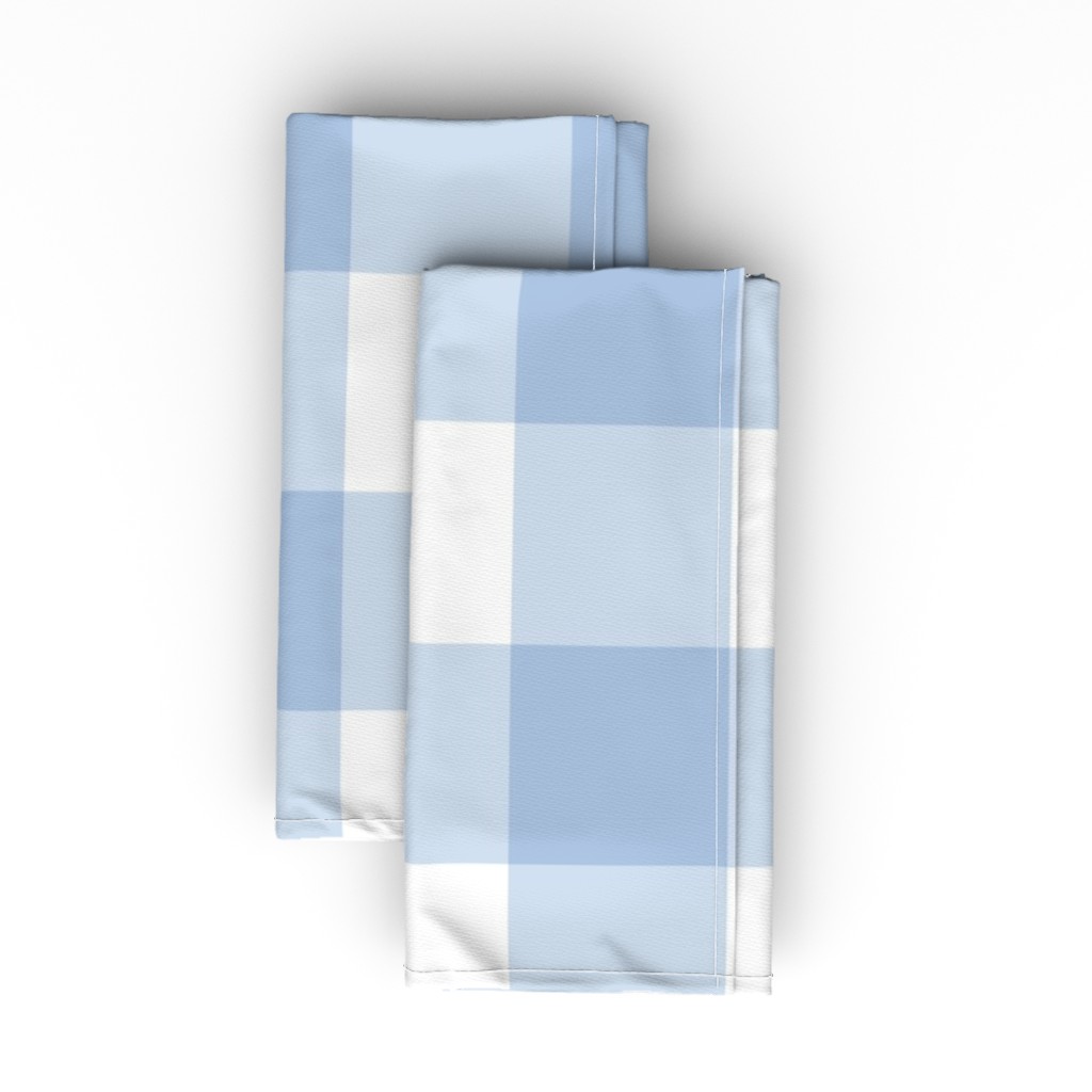 Vasa Check - Blueberry Cloth Napkin, Longleaf Sateen Grand, Blue