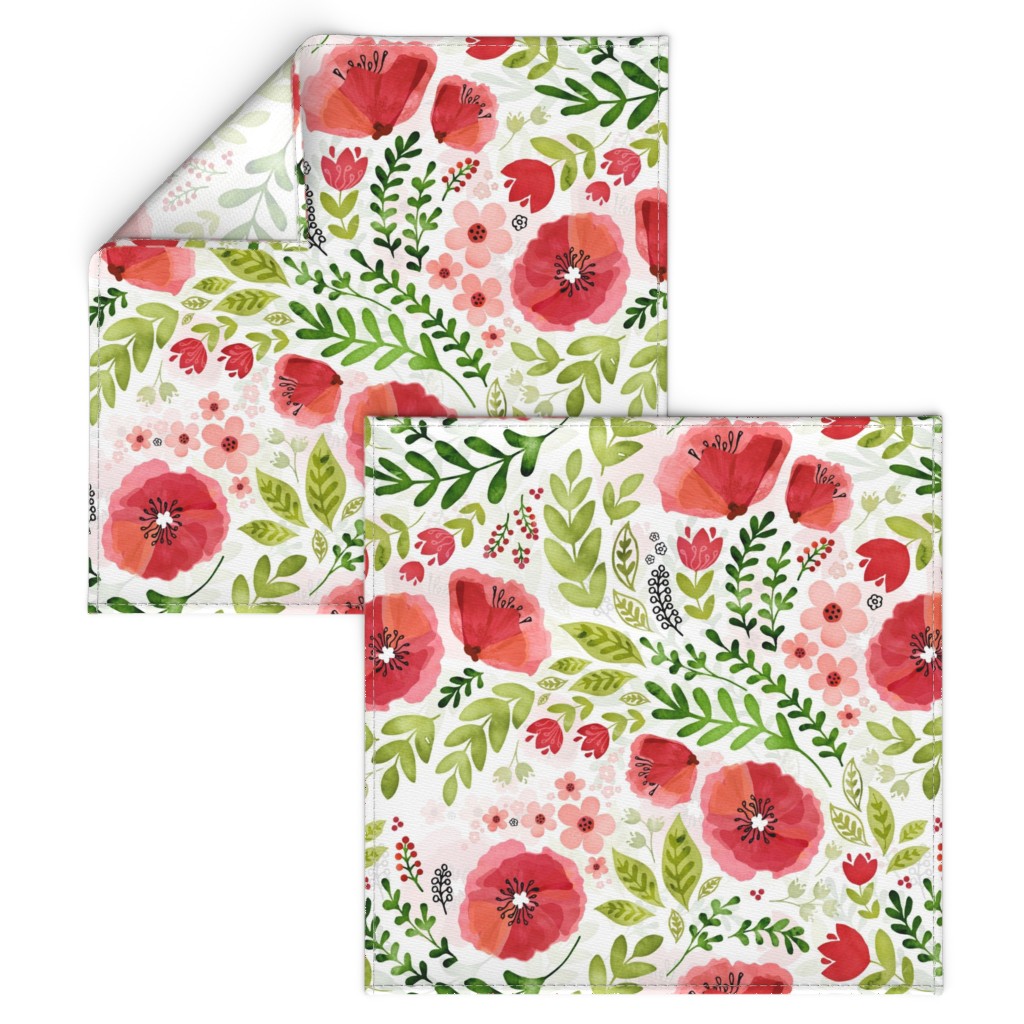 Poppy Chintz Pink Cloth Napkin Shutterfly 8040