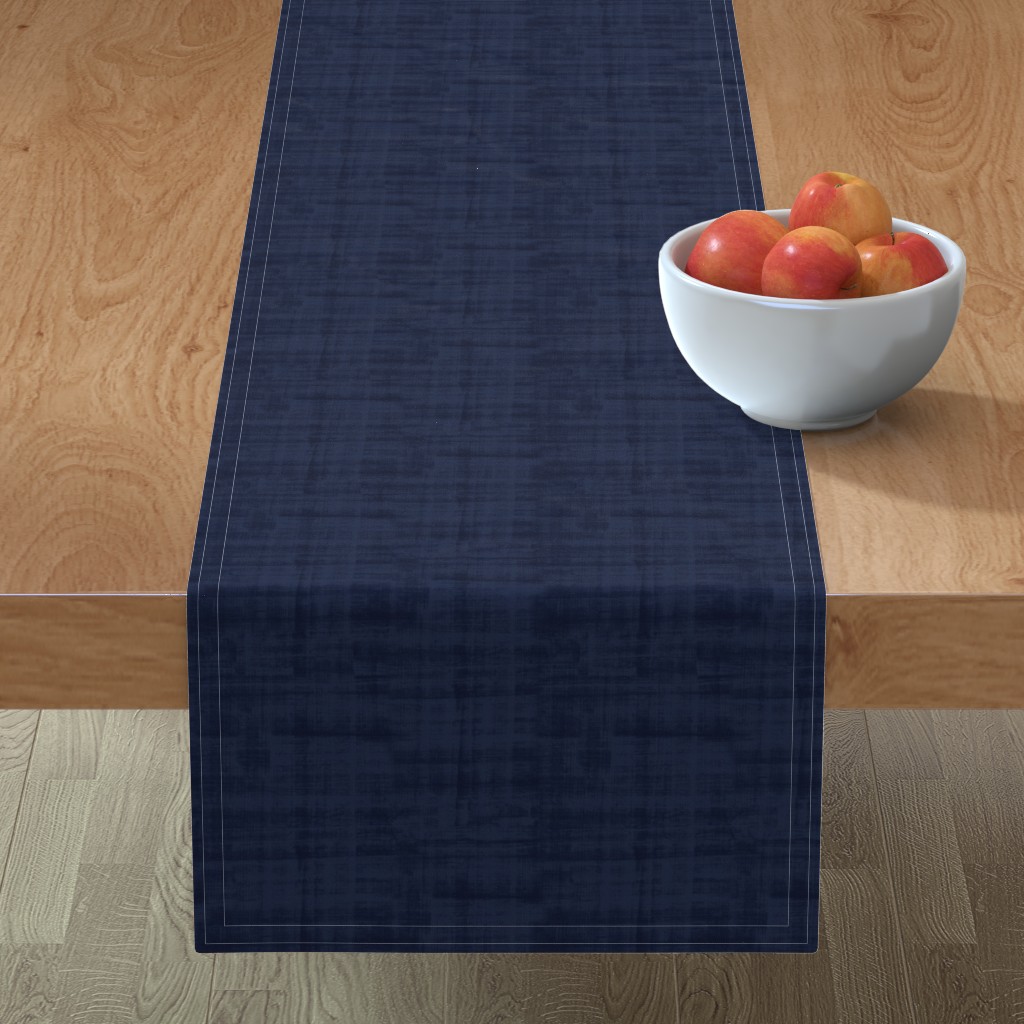 Texture - Dark Blue Table Runner, 108x16, Blue